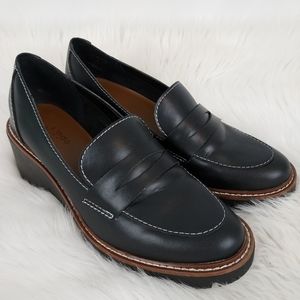 Blondo leather waterproof impermeable   loafers, women's size 8.5M, black